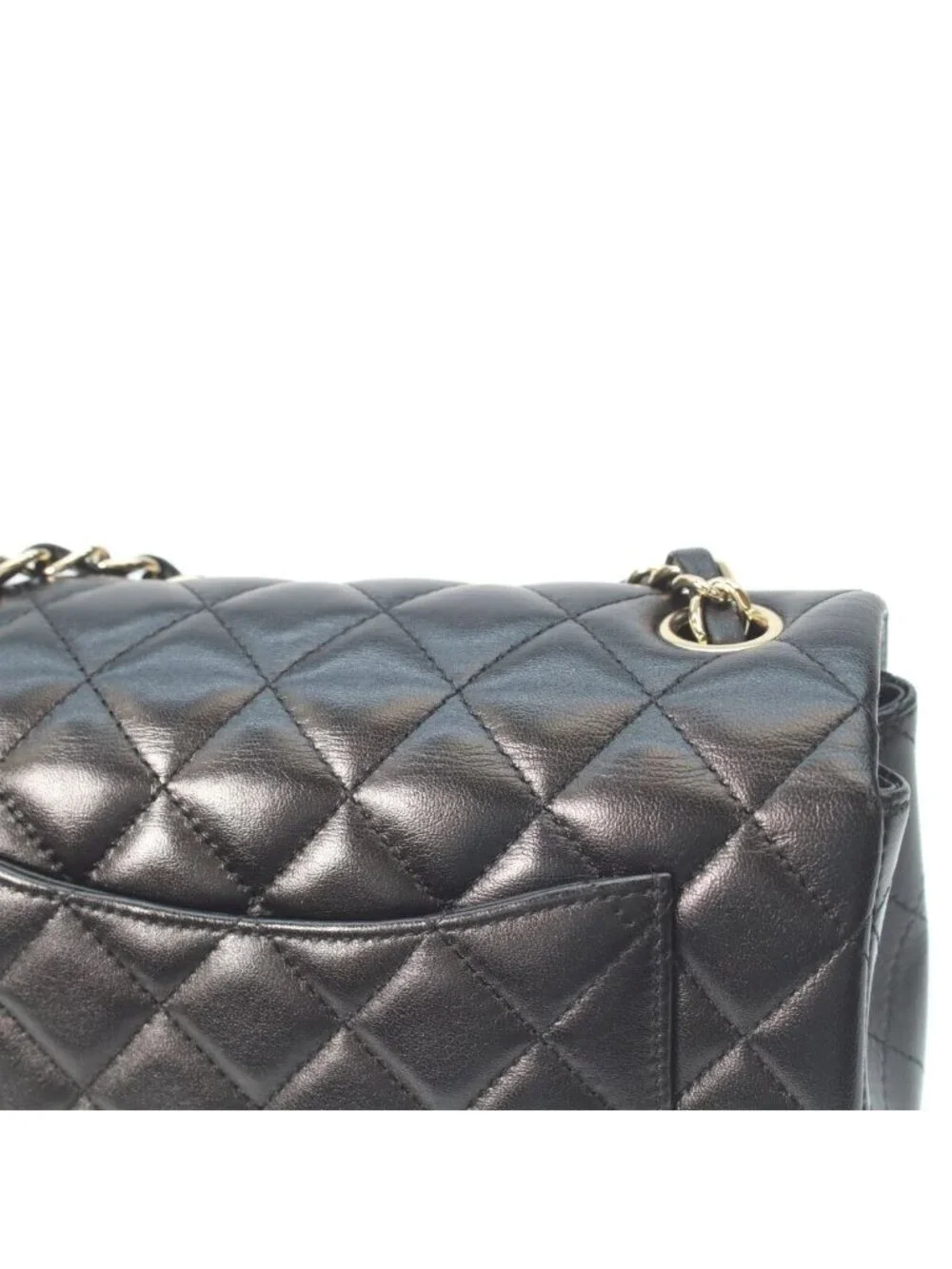 Chanel Black Rum Gold Mini Quilted 20 Chain Shoulder Bag
